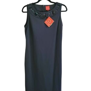 Oscar de la Renta Black Midi Dress